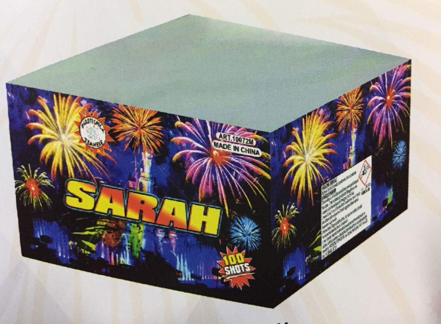 Sarah 100 Shots High – Piroworks